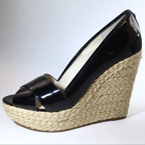 MICHAEL Michael Kors Shoes - MICHAEL KORS CASSANDRA Black Patent Leather Sz 6.5